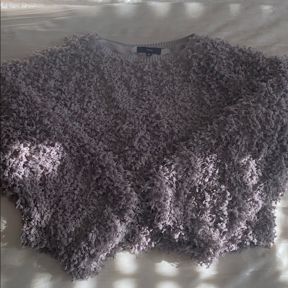 Puffy detailed grey sweater - Fate Brand